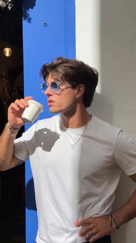 Model wearing SOLÉA sunglasses